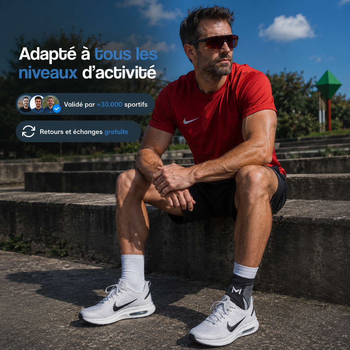 Chevillère de compression Kovra™ — Maintien & Stabilité cheville